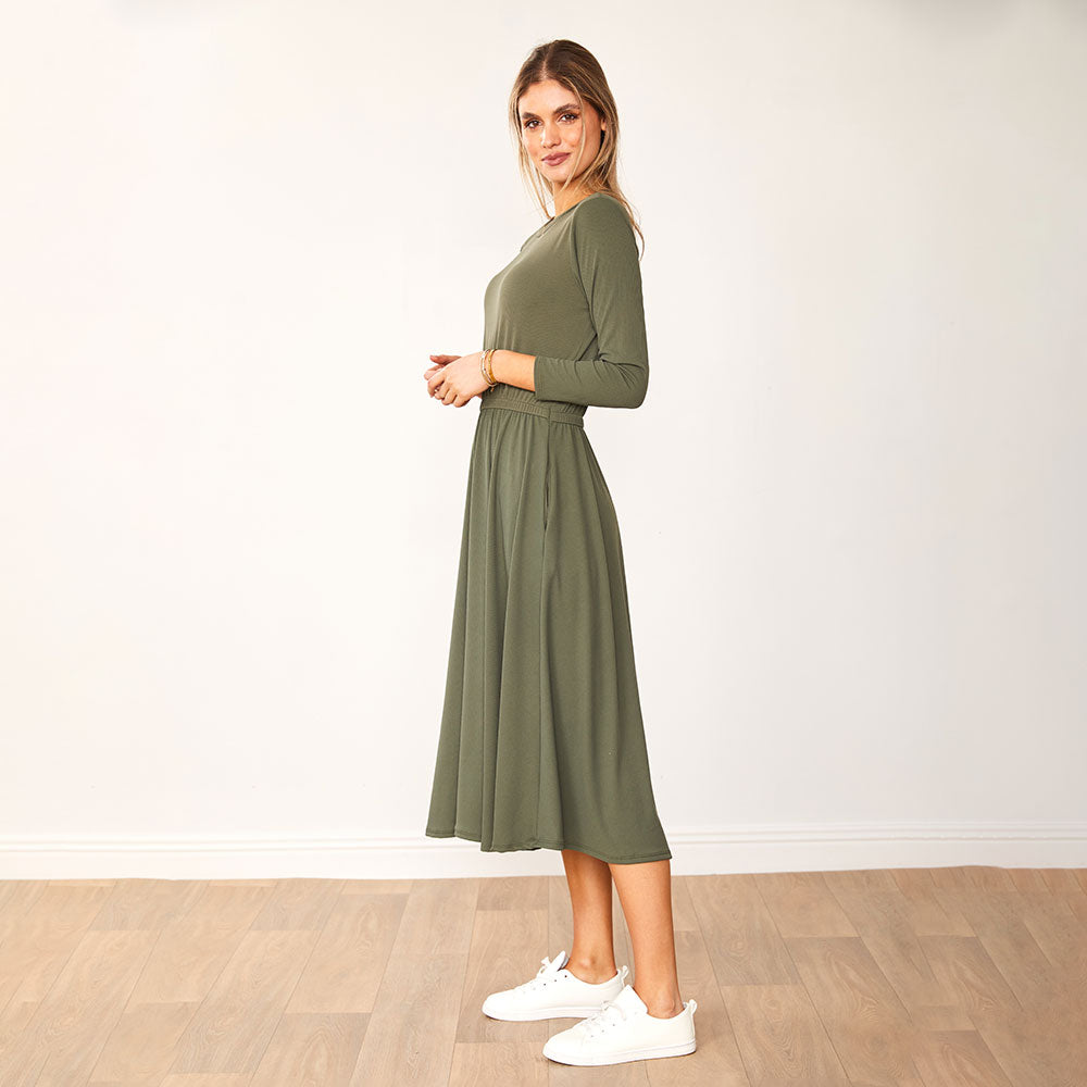 Heidi Dress (Khaki)