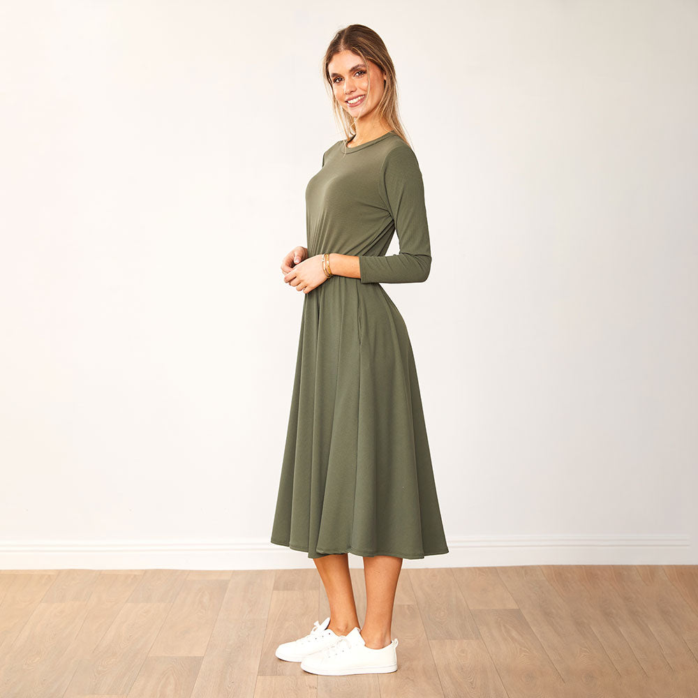Heidi Dress (Khaki)