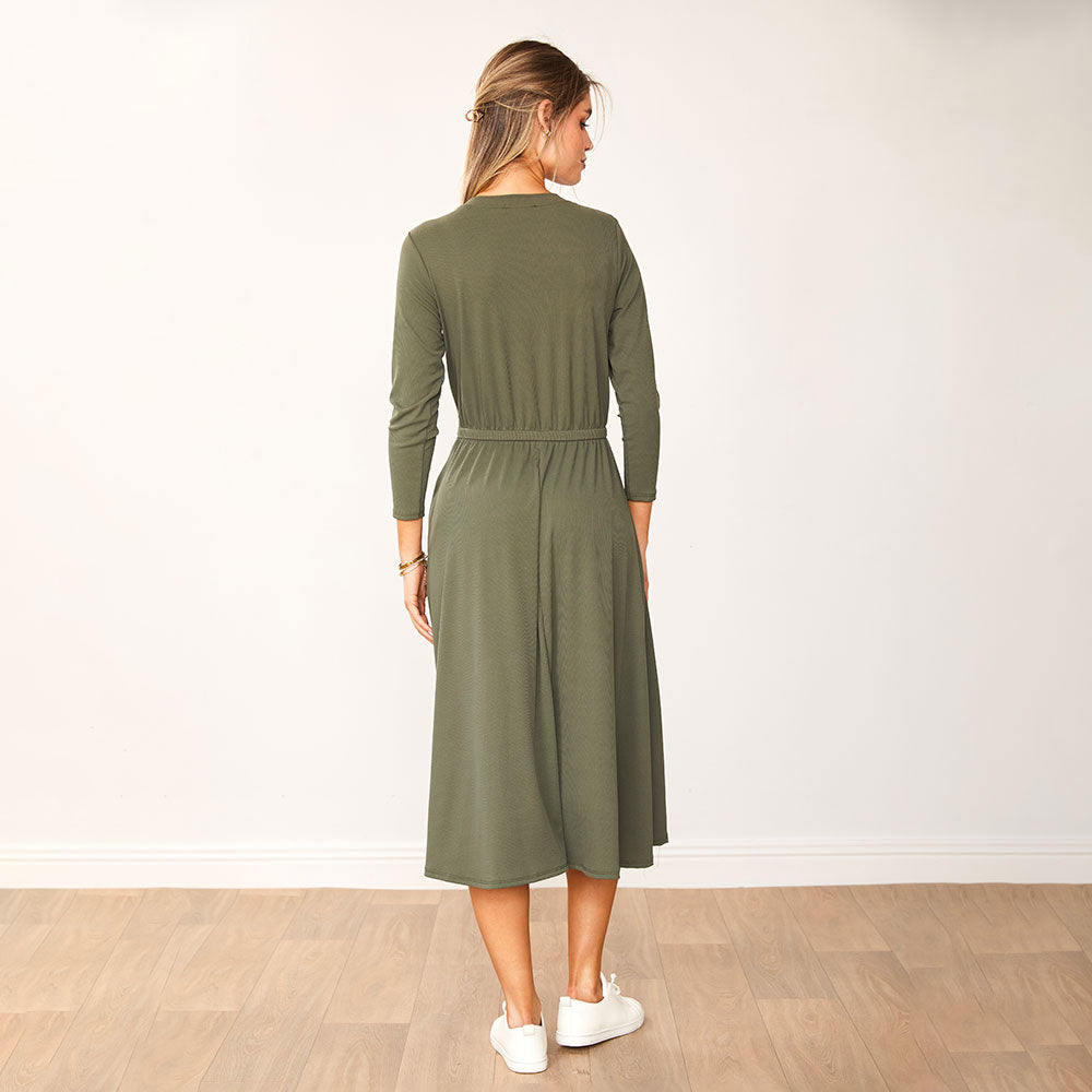 Heidi Dress (Khaki)