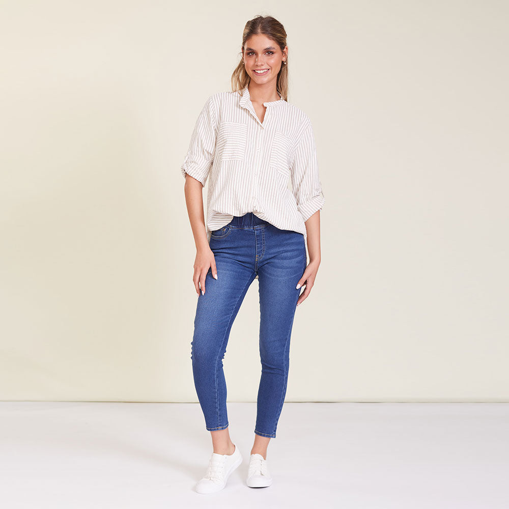 Louis Shirt (Cream stripe)