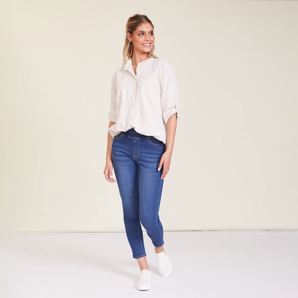 Louis Shirt (Cream stripe)