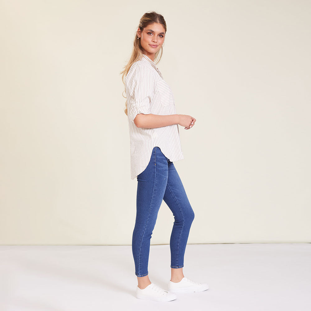 Louis Shirt (Cream stripe)