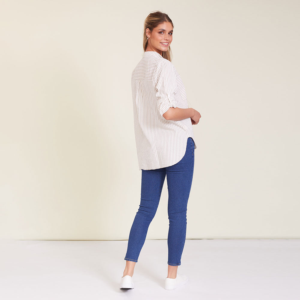 Louis Shirt (Cream stripe)