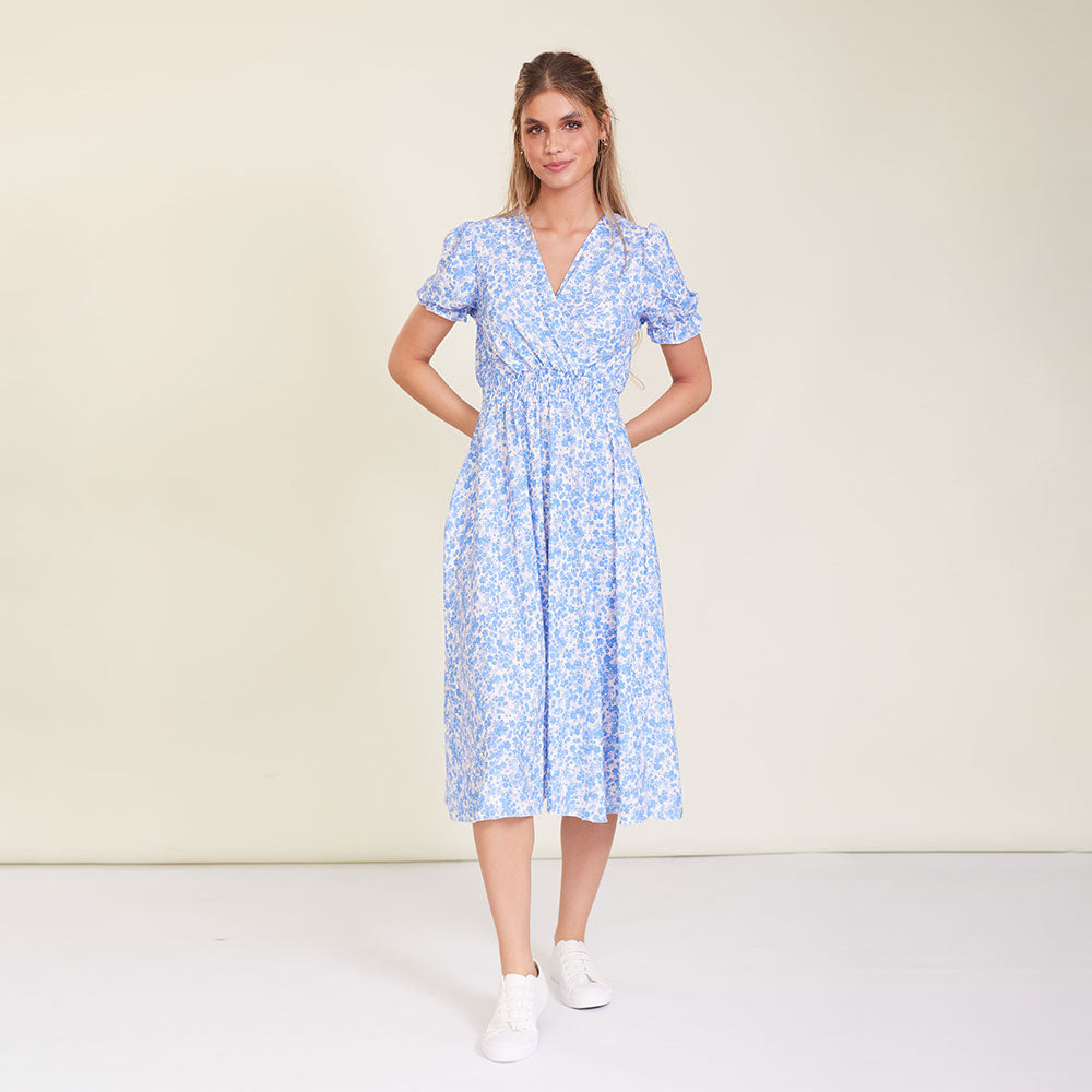 Sasha Dress (Blue Floral)