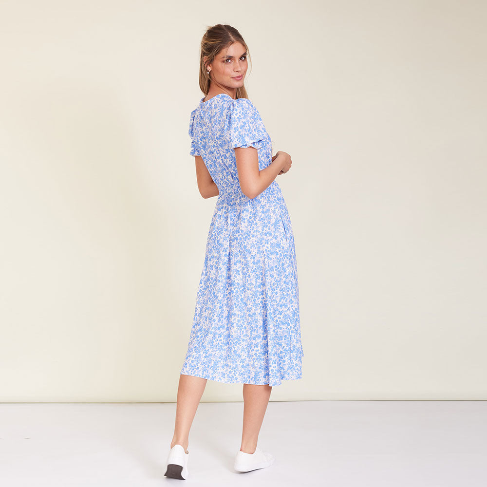 Sasha Dress (Blue Floral)