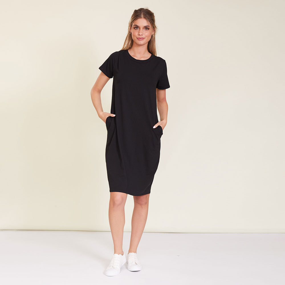 Kinsley T-Shirt Dress (Black)