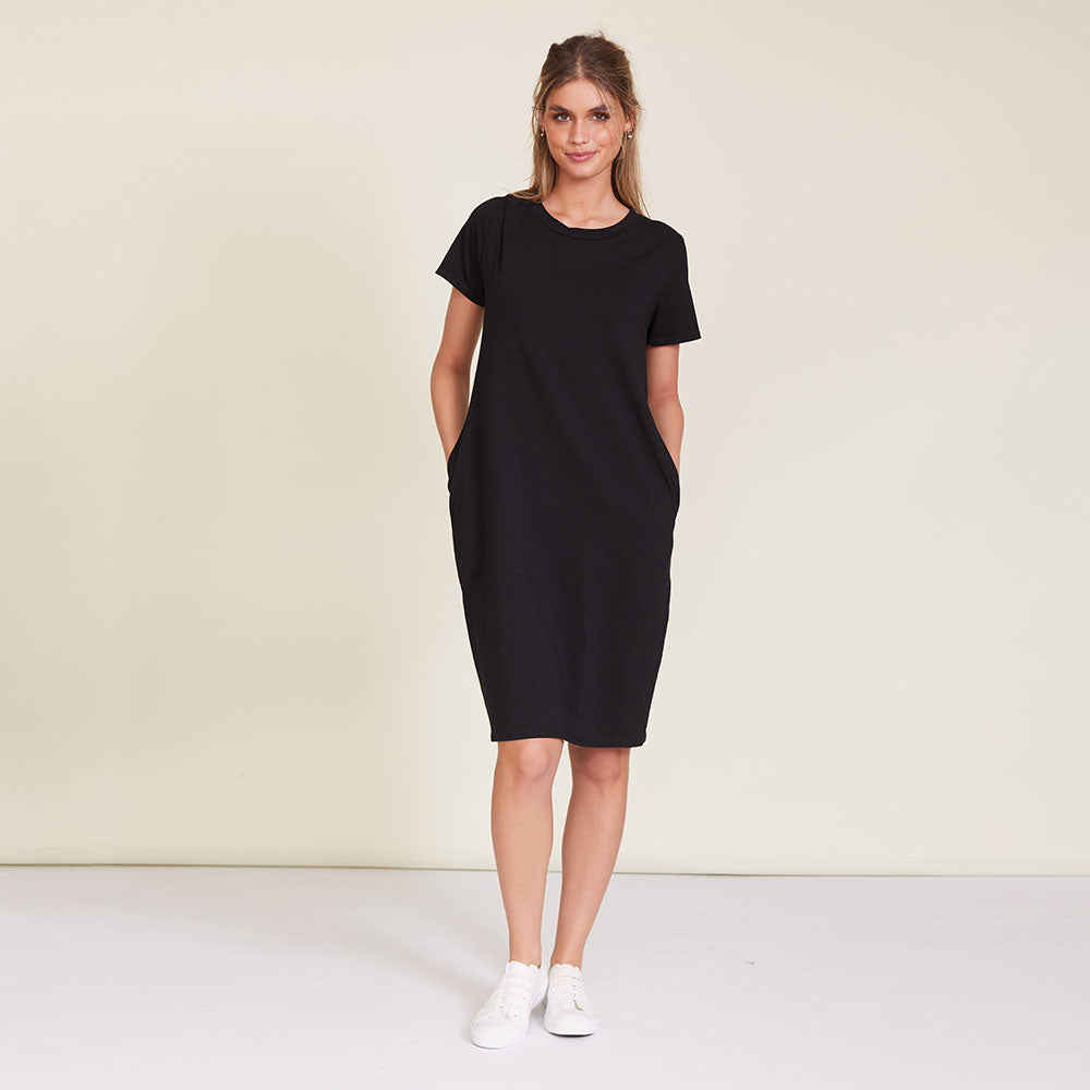 Kinsley T-Shirt Dress (Black)
