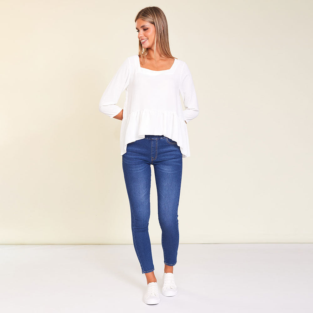 Naomi Top (White) - The Casual Company