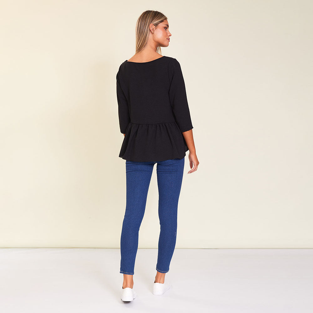 Naomi Top (Black) - The Casual Company