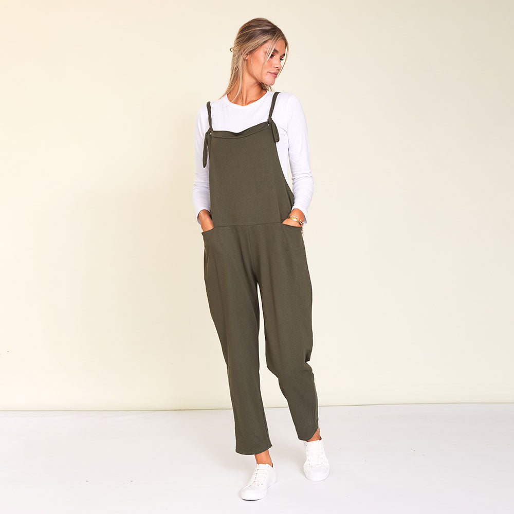 Ashley Dungaree (Khaki) - The Casual Company