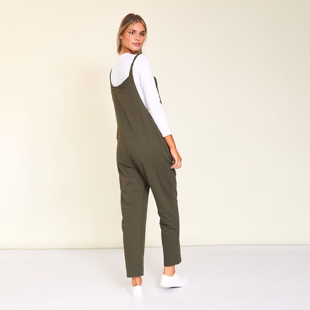 Ashley Dungaree (Khaki) - The Casual Company