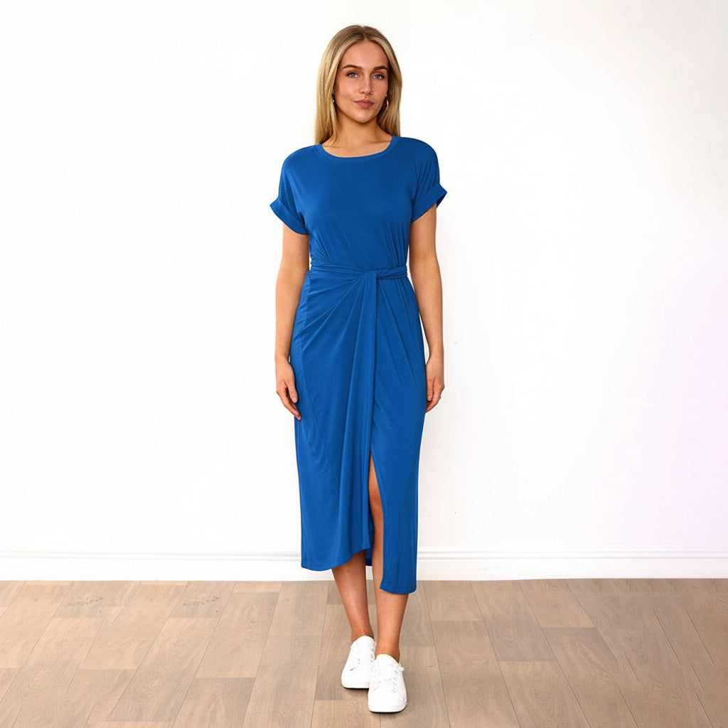 Lenny Dress in cobalt – women's dress – view 8