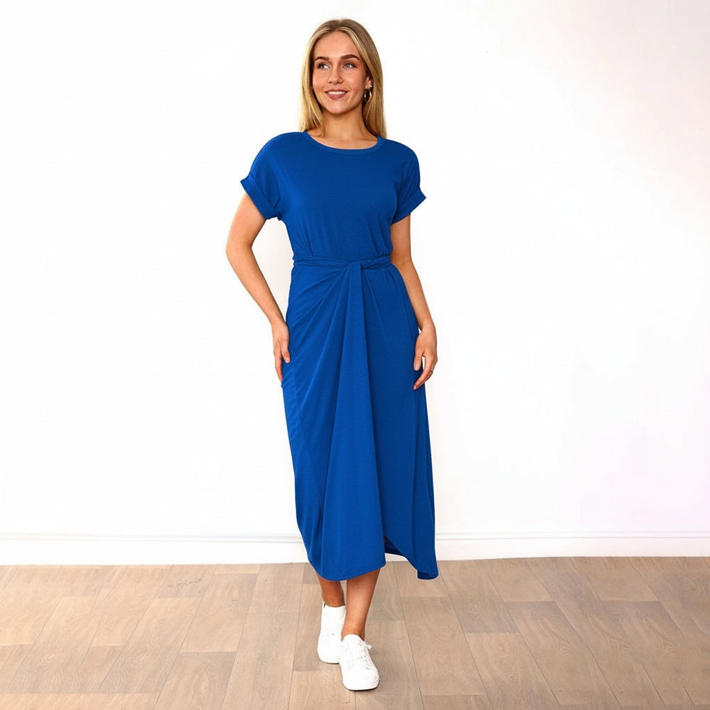 Lenny Dress in cobalt – women's dress – view 4