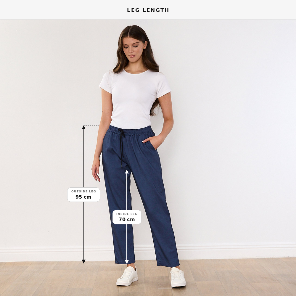 Stella Jogger in denim – elasticated drawstring waist, side pockets, image 2