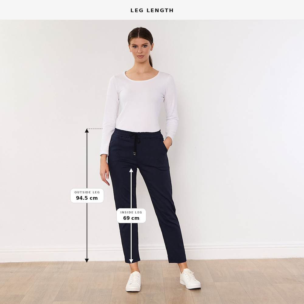 Stella Jogger in navy – elasticated drawstring waist, side pockets, image 2