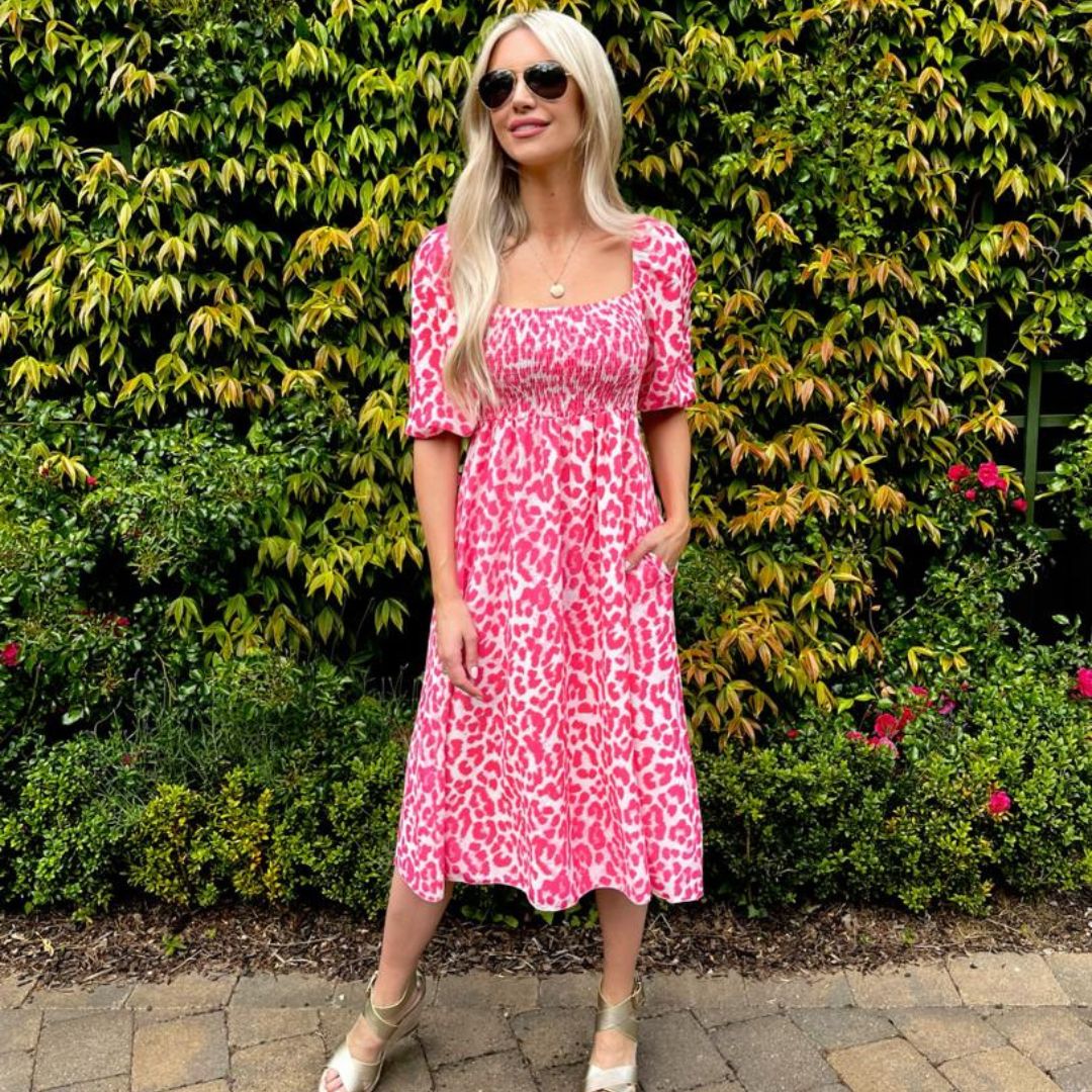 Vella Dress (Pink Leopard)