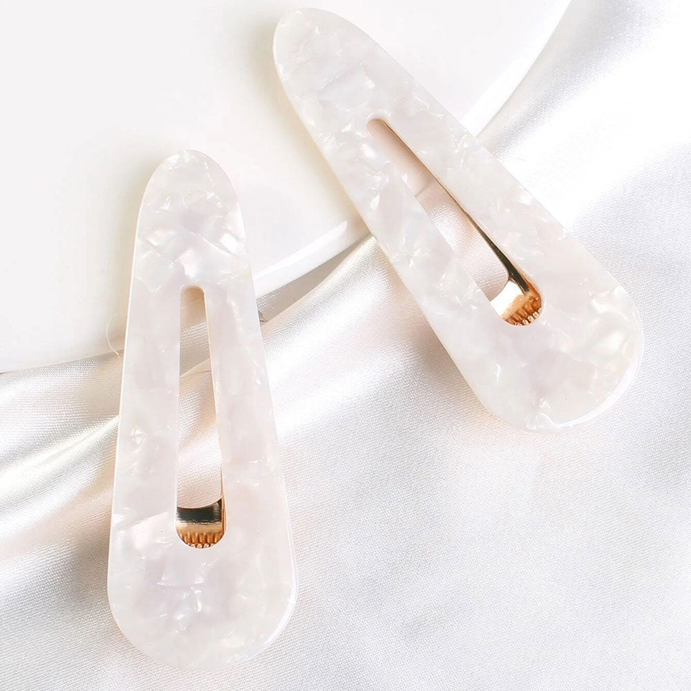 2pcs Pearl Hair Clip (White) - The Casual Company