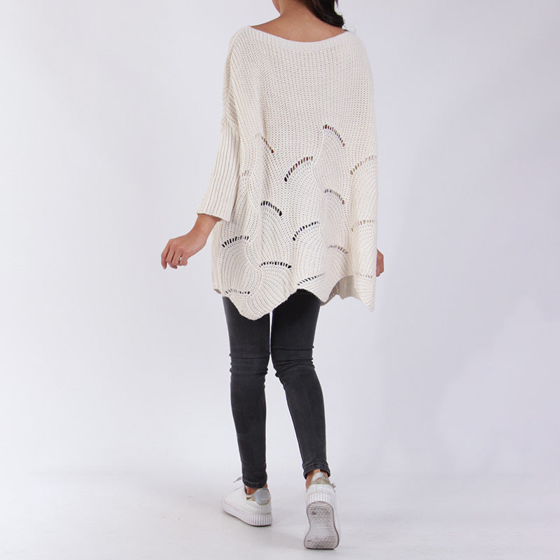 Kira Knit Oversized Sweater Cream