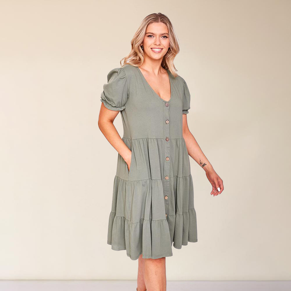 Jordyn Dress (Khaki)