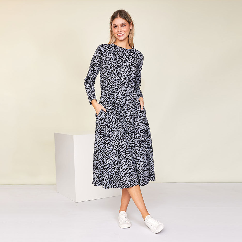 Mollie Dress (Black Leopard)