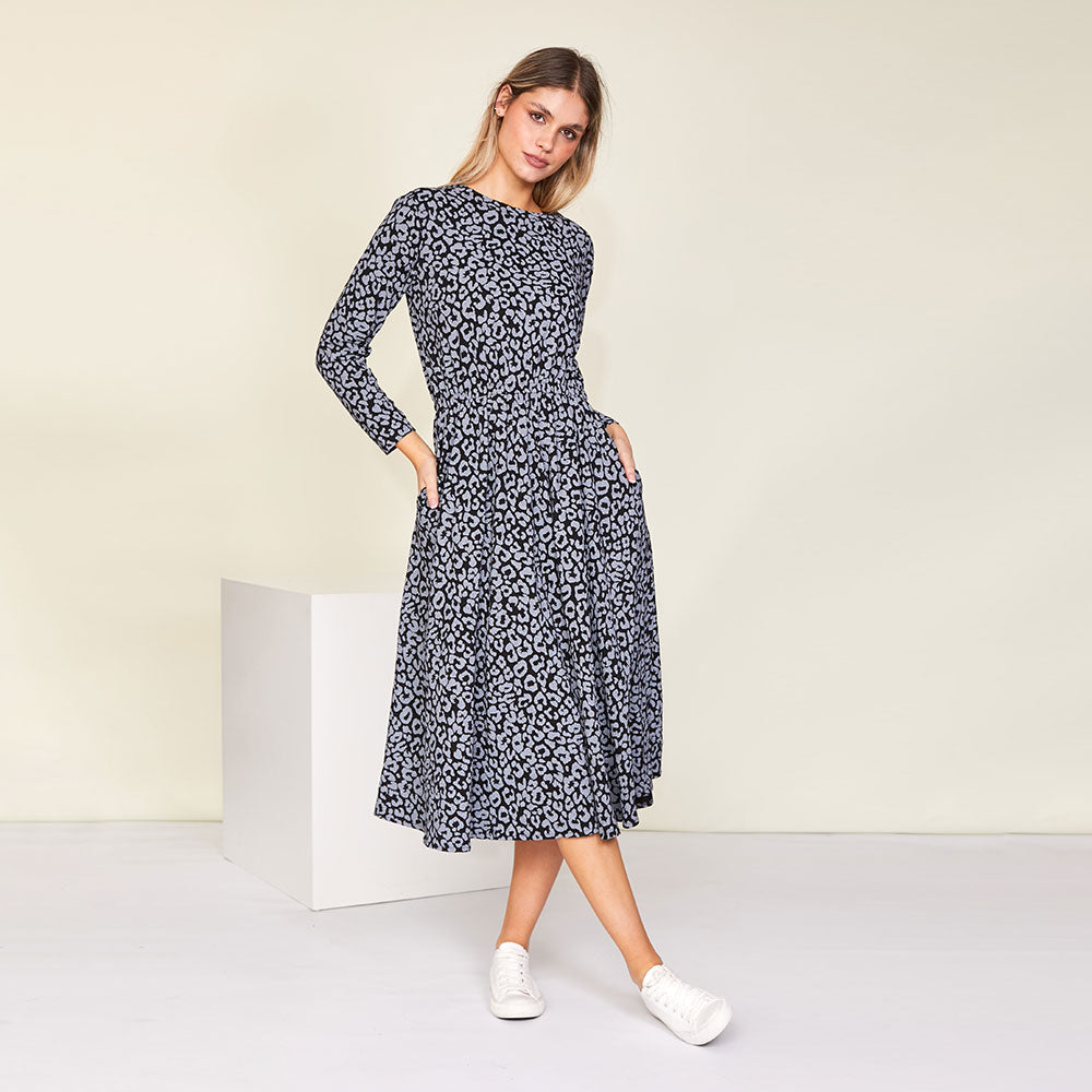 Mollie Dress (Black Leopard)