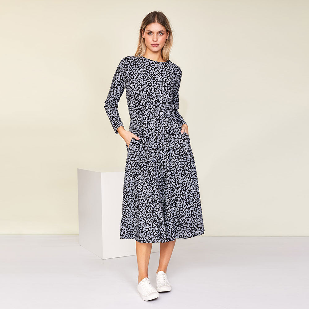 Mollie Dress (Black Leopard)