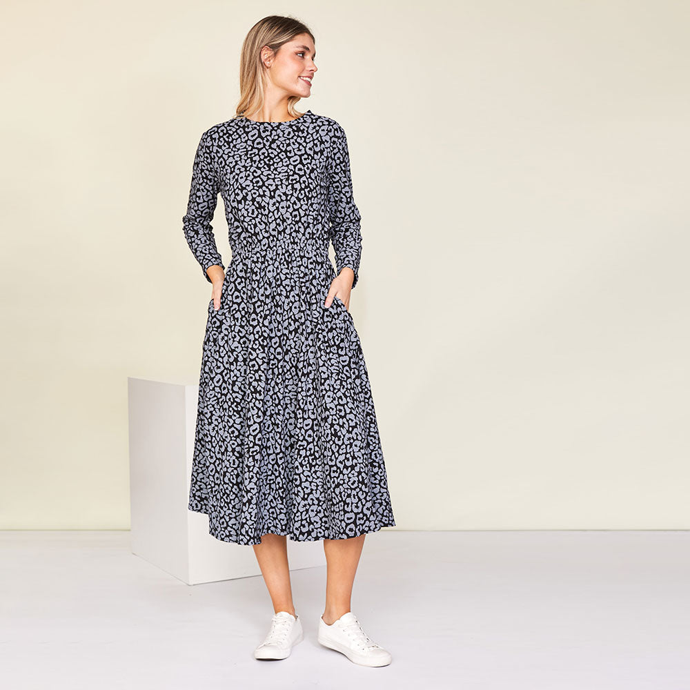 Mollie Dress (Black Leopard)