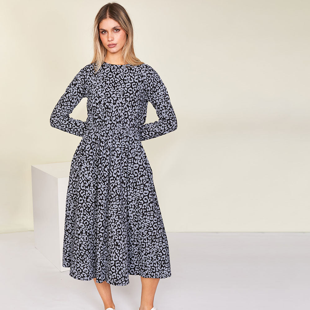 Mollie Dress (Black Leopard)