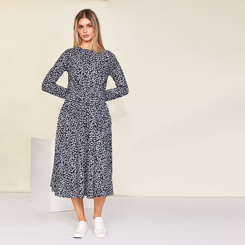 Mollie Dress (Black Leopard)