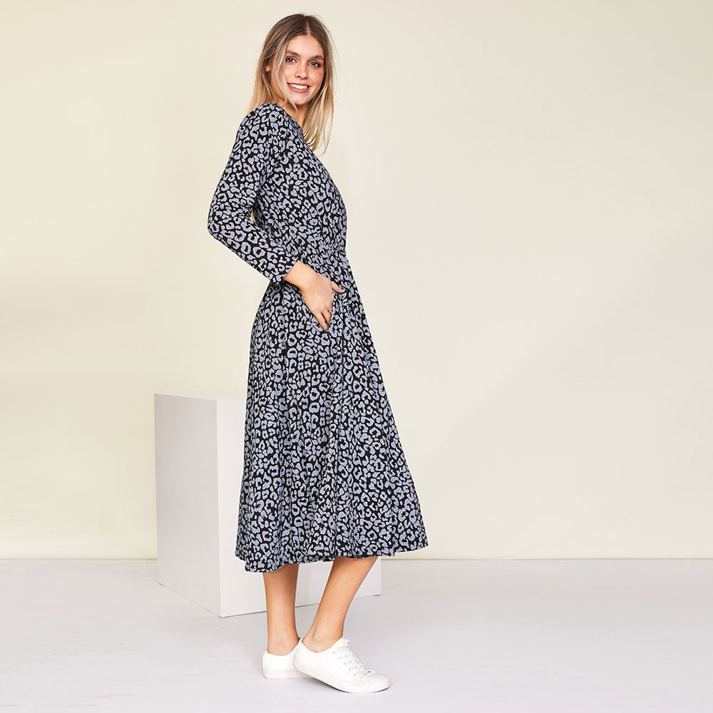Mollie Dress (Black Leopard)