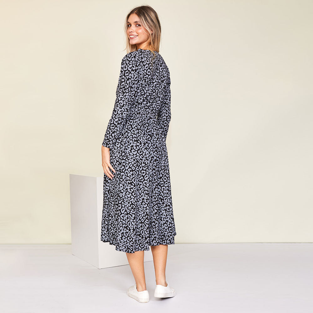Mollie Dress (Black Leopard)