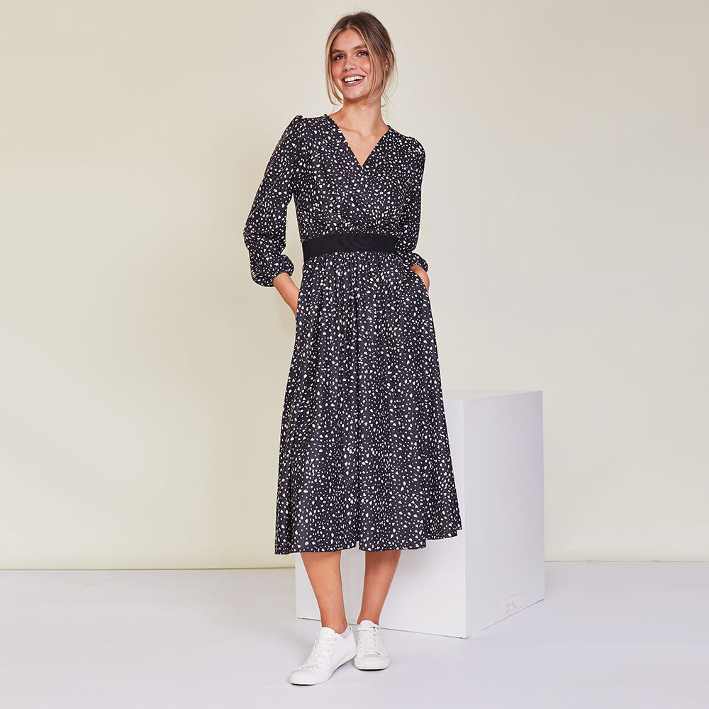 Tara Dress (Black Dot)