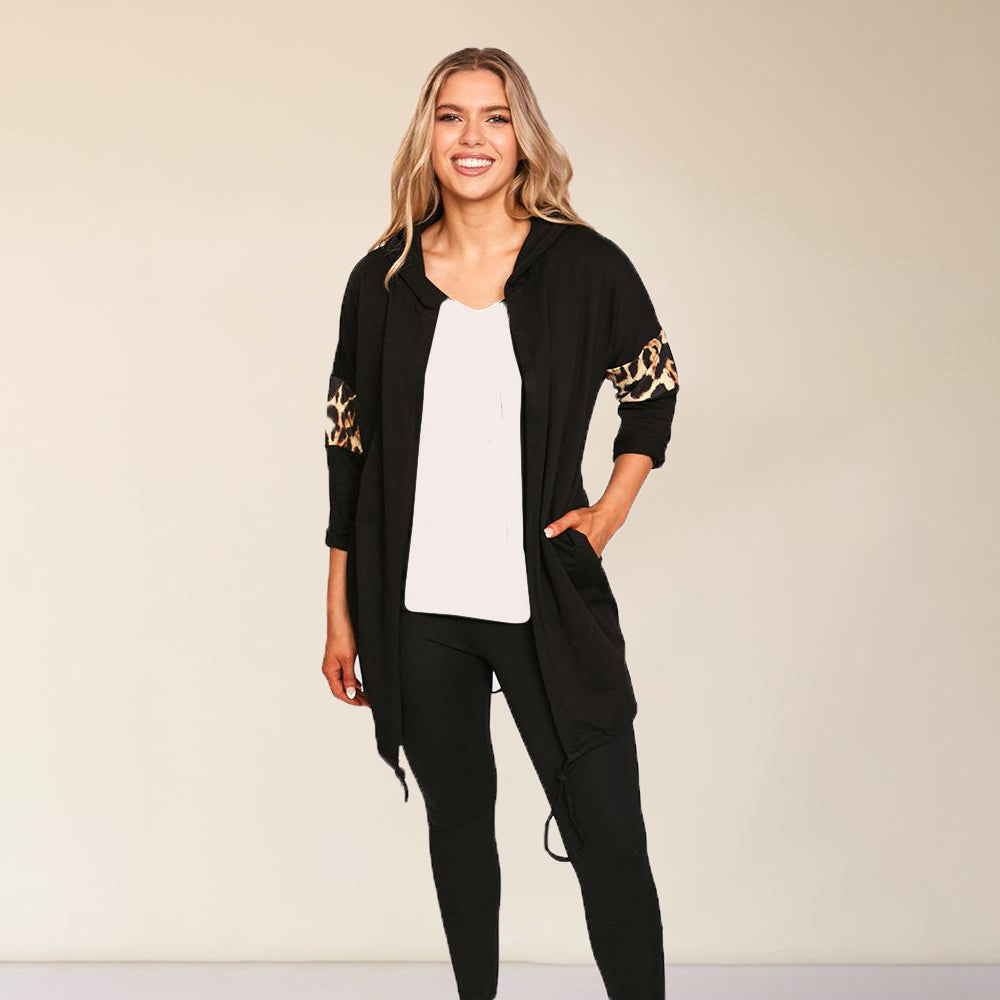 Rosie Leopard Hoody (Black)