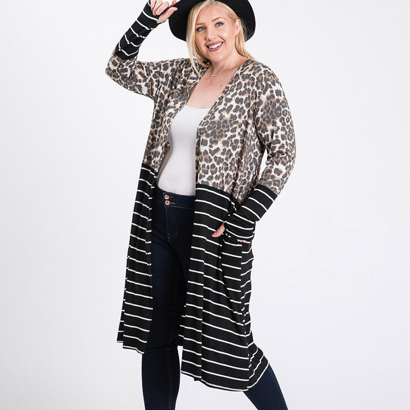 Sharon Curve Leopard Cardigan