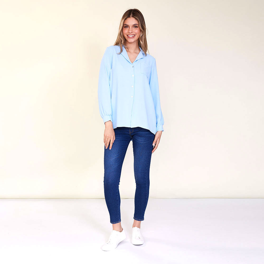 Nikki Shirt (Baby Blue) - The Casual Company