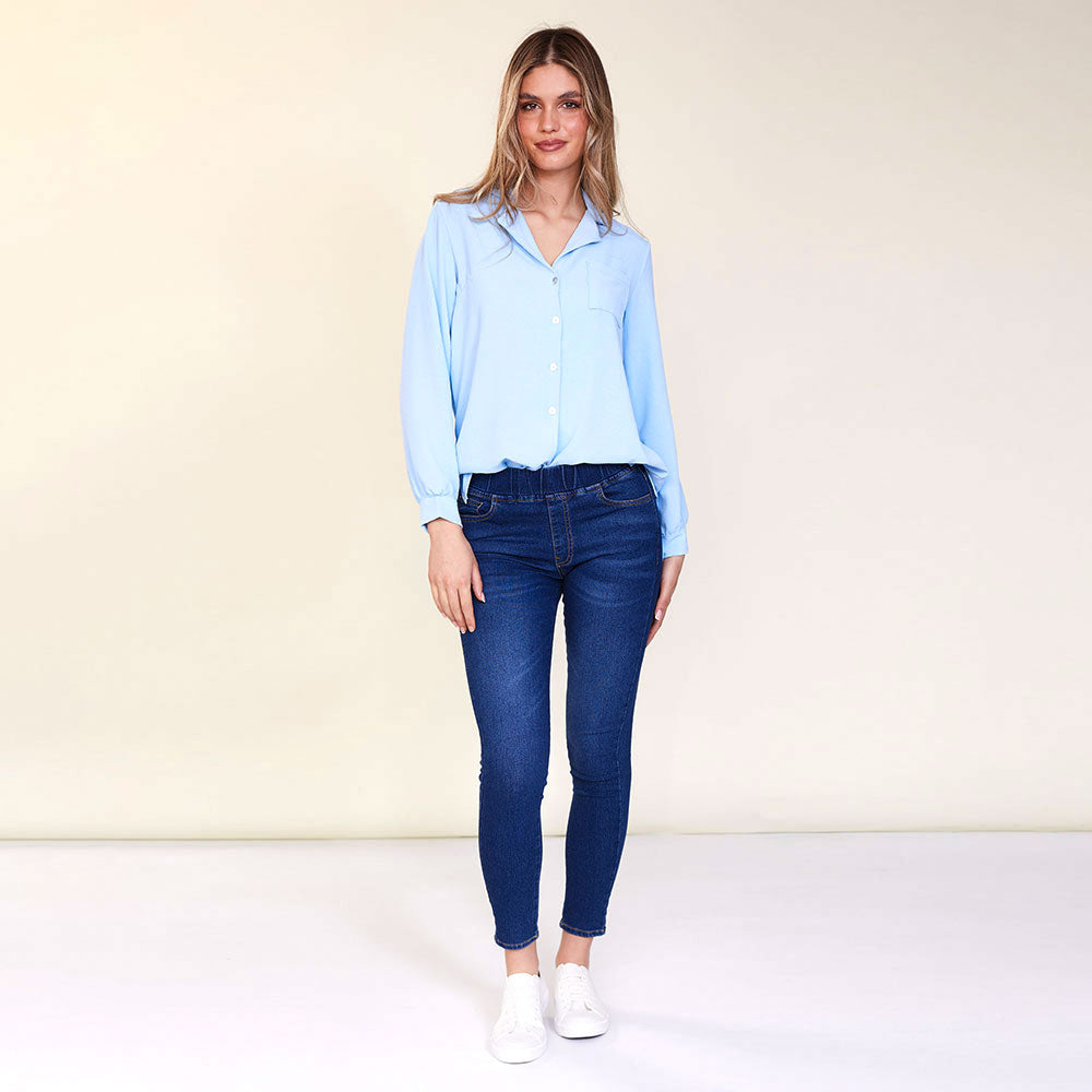 Nikki Shirt (Baby Blue) - The Casual Company