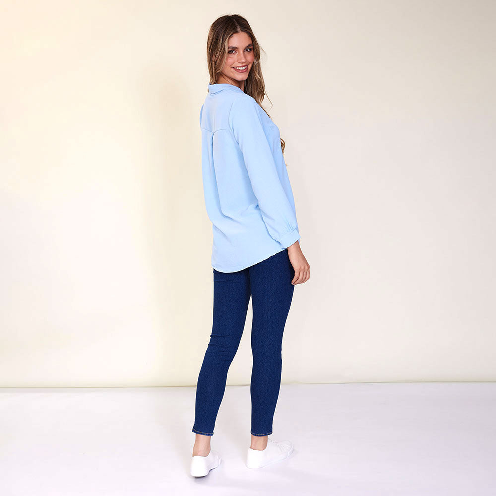 Nikki Shirt (Baby Blue) - The Casual Company