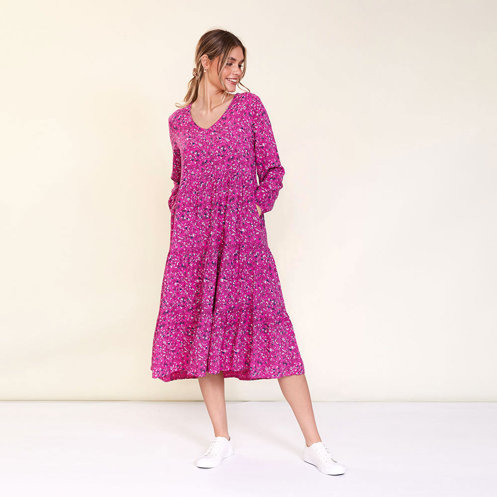 Sofia Dress (Floral Pink)