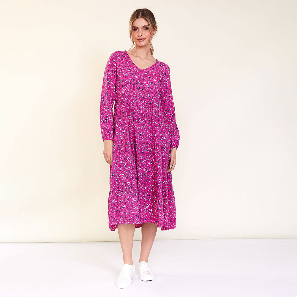 Sofia Dress (Floral Pink)