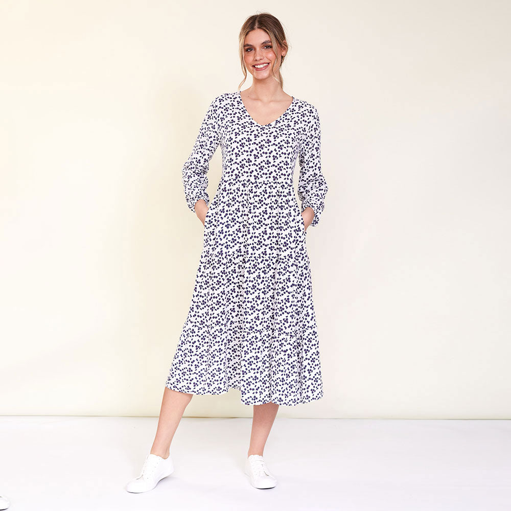 Sofia Dress (White Floral)