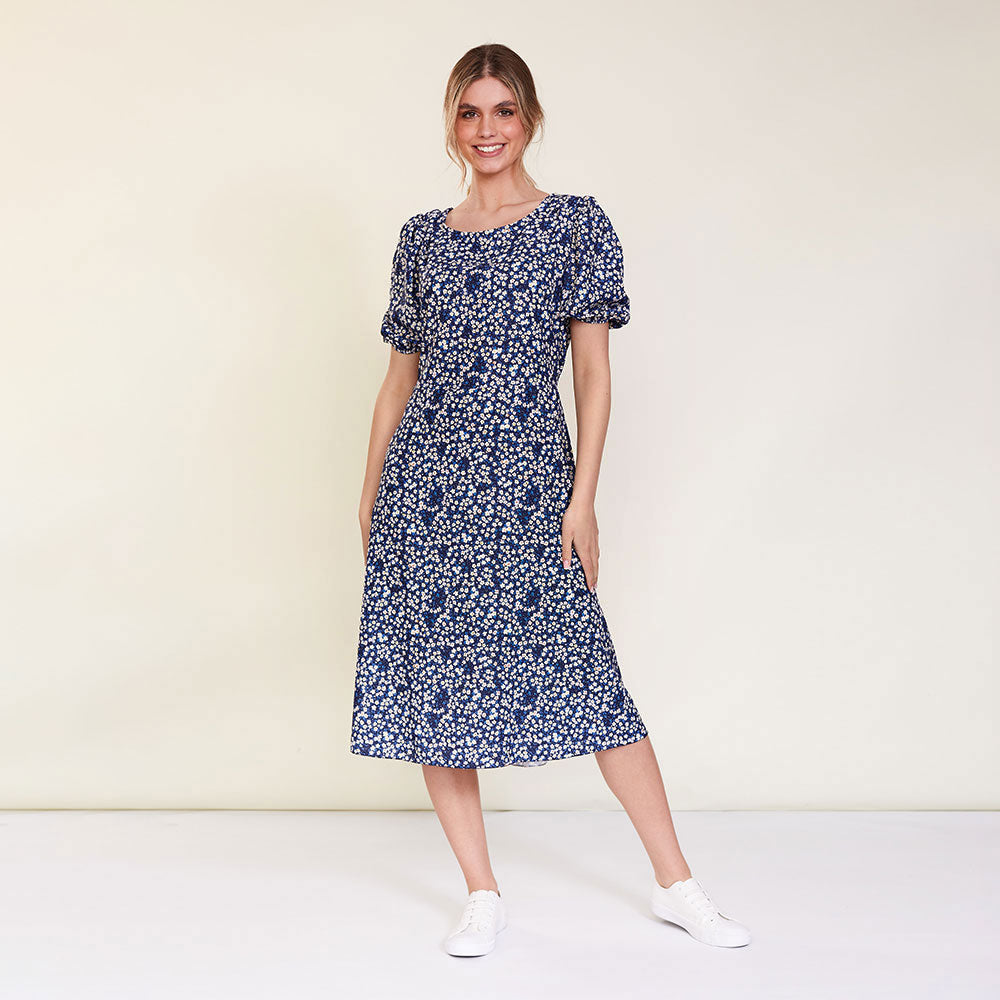 Andrea Dress (Navy) - The Casual Company