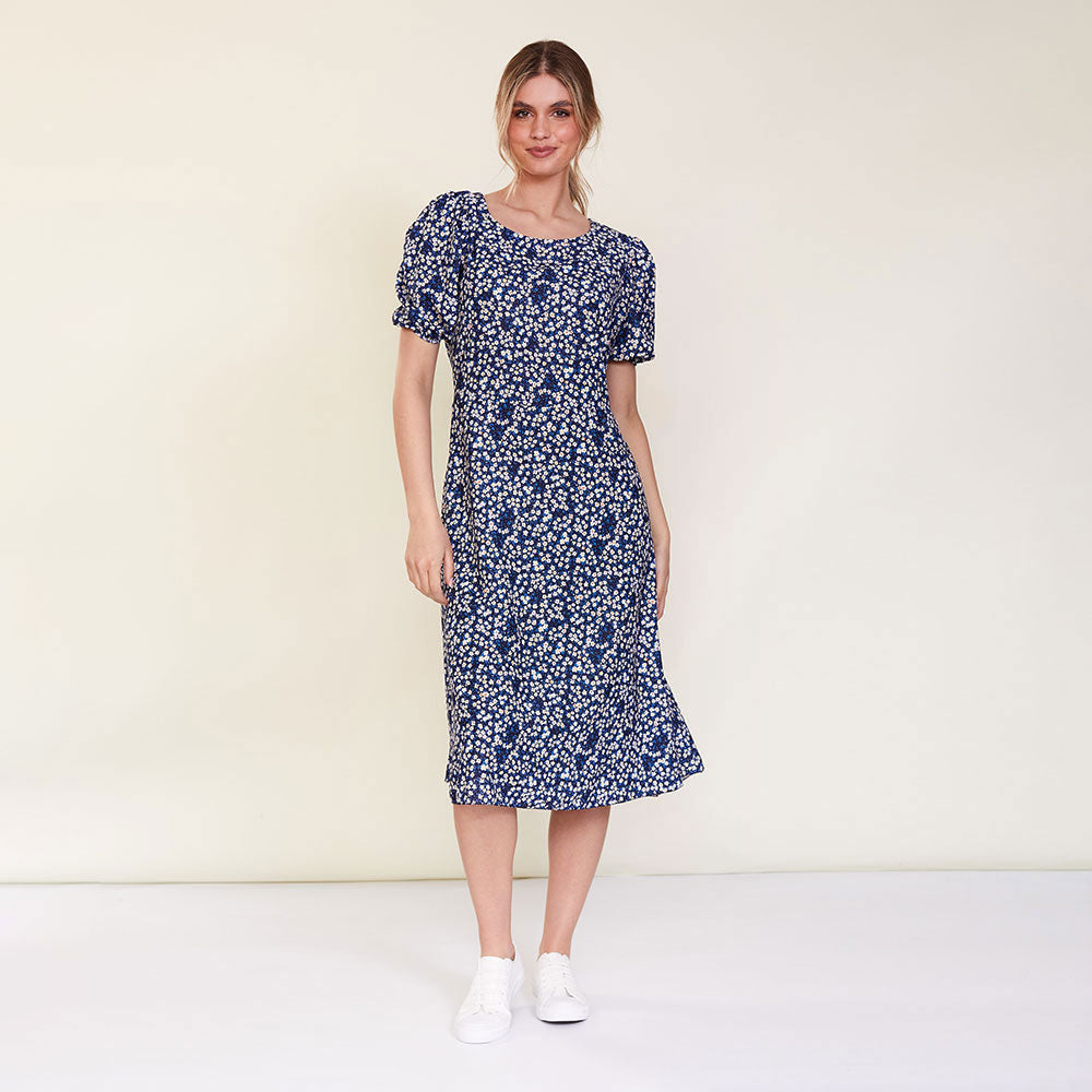 Andrea Dress (Navy) - The Casual Company