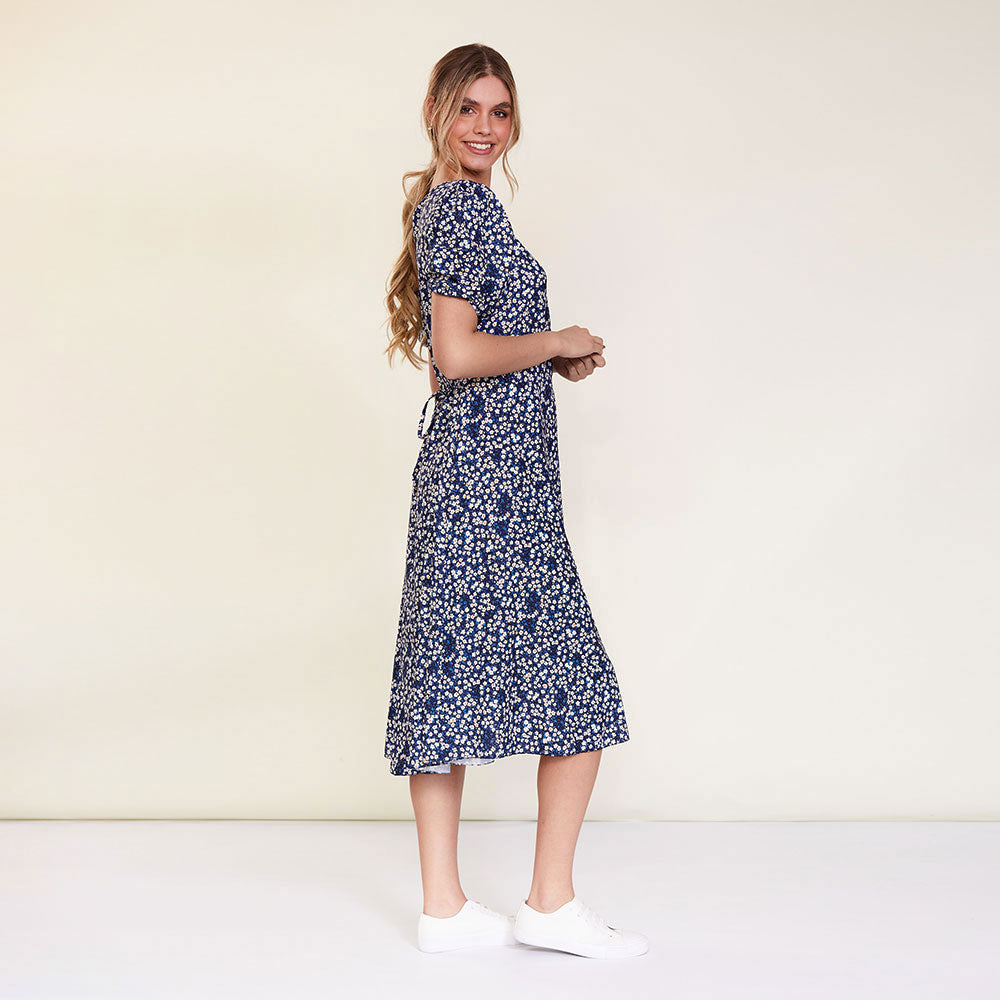 Andrea Dress (Navy) - The Casual Company
