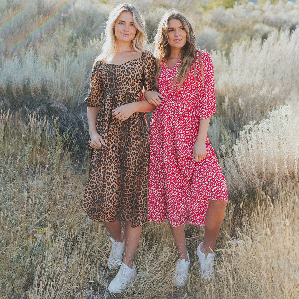 Daisy Dress (Red Floral)