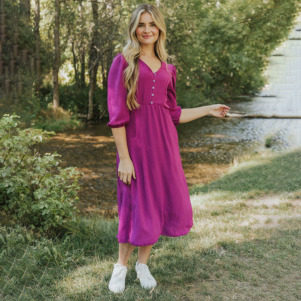 Cindy Dress (Berry)