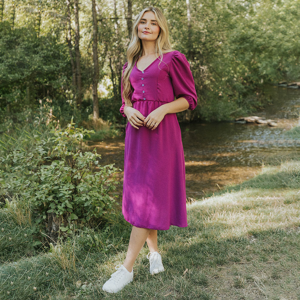 Cindy Dress (Berry)