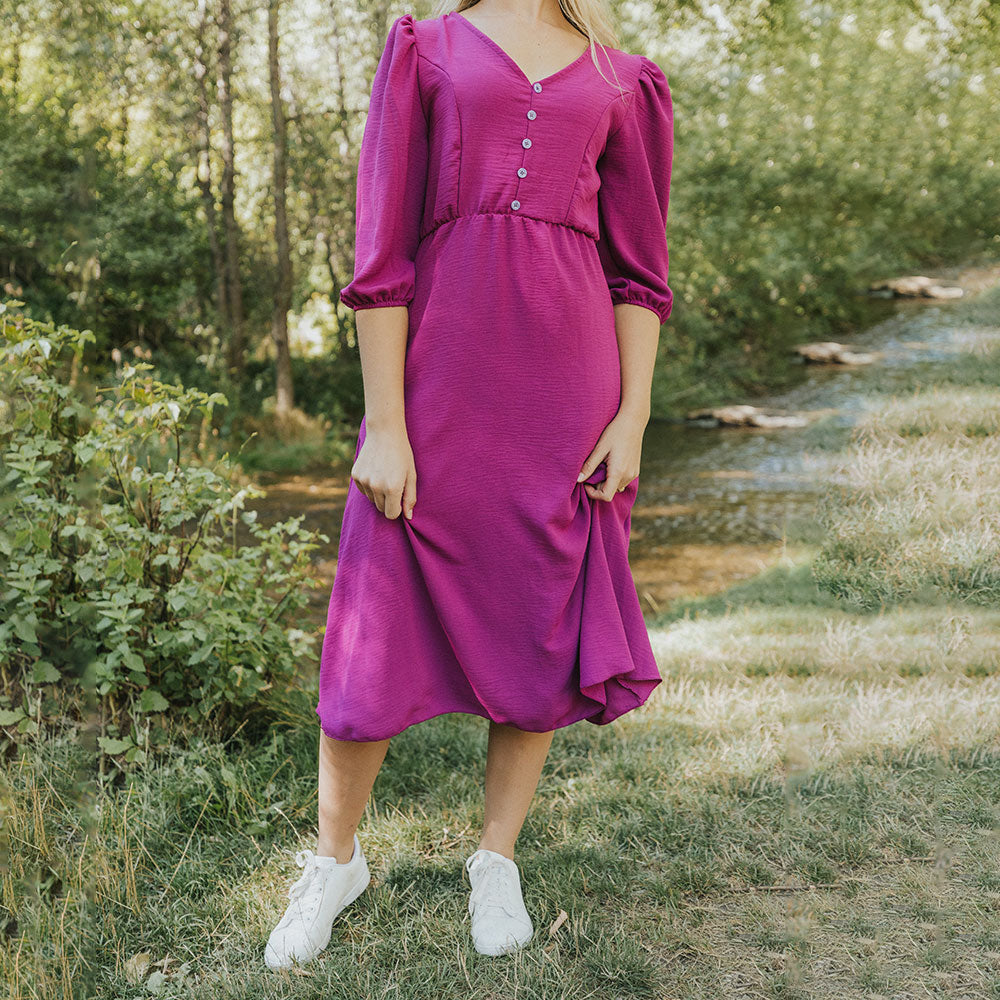 Cindy Dress (Berry)
