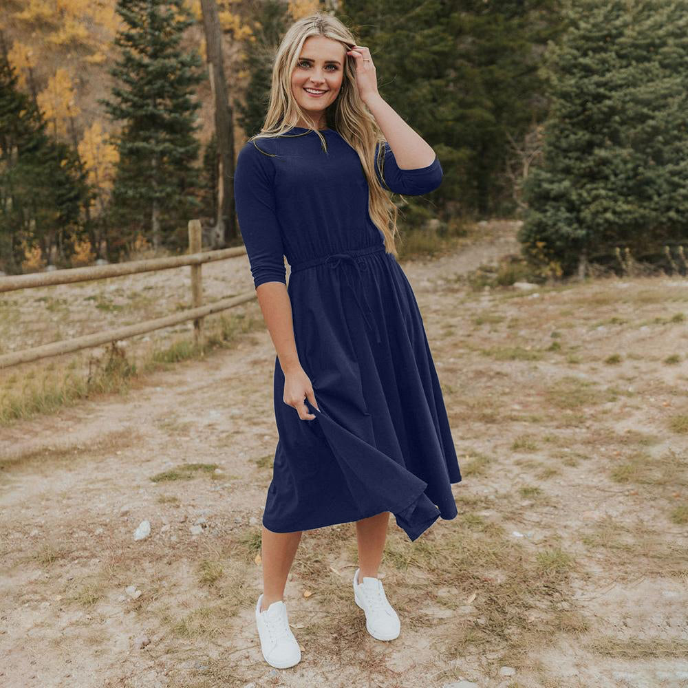 Gracie Dress (Navy)