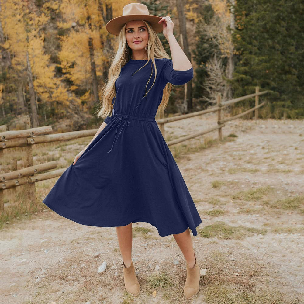 Gracie Dress (Navy)