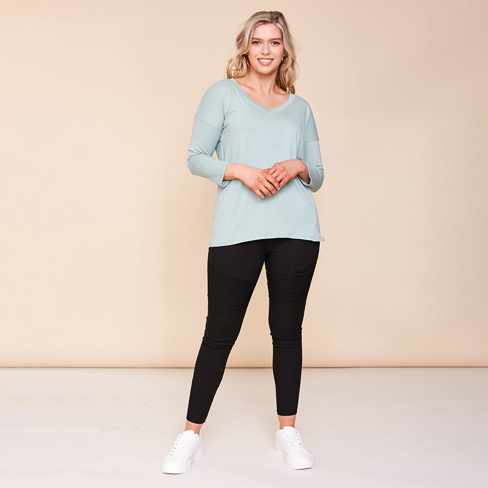 Riley V Neck Top (Mint)